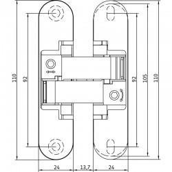 Dimensions Of The Anselmi AN 150 3D Hinge From Simonswerk Dimensions Of The Anselmi AN 150 3D Hinge From Simonswerk