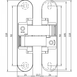 Dimensions Of The Anselmi AN 170 3D Hinge From Simonswerk Dimensions Of The Anselmi AN 170 3D Hinge From Simonswerk