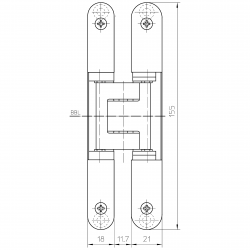 Dimensions Of The Tectus TE 240 3D Hinge From Simonswerk Dimensions Of The Tectus TE 240 3D Hinge From Simonswerk