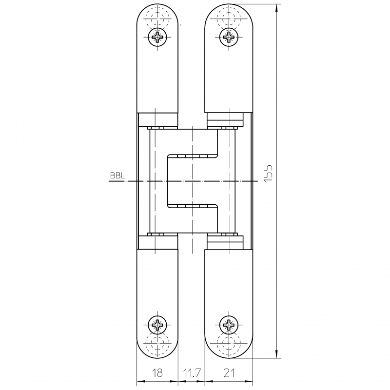 Dimensions Of The Tectus TE 240 3D Hinge From Simonswerk Dimensions Of The Tectus TE 240 3D Hinge From Simonswerk