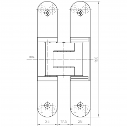 Dimensions Of The Tectus TE 340 3D Hinge From Simonswerk Dimensions Of The Tectus TE 340 3D Hinge From Simonswerk