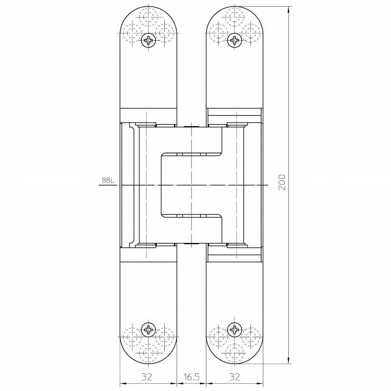Dimensions Of The Tectus TE 540 3D Hinge From Simonswerk Dimensions Of The Tectus TE 540 3D Hinge From Simonswerk