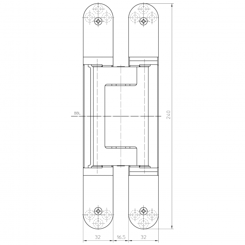 Dimensions Of The Tectus TE 640 3D Hinge From Simonswerk Dimensions Of The Tectus TE 640 3D Hinge From Simonswerk