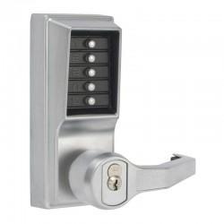 Right Hand KABA Simplex L1021 Digital Lock - Key Override - Satin Chrome