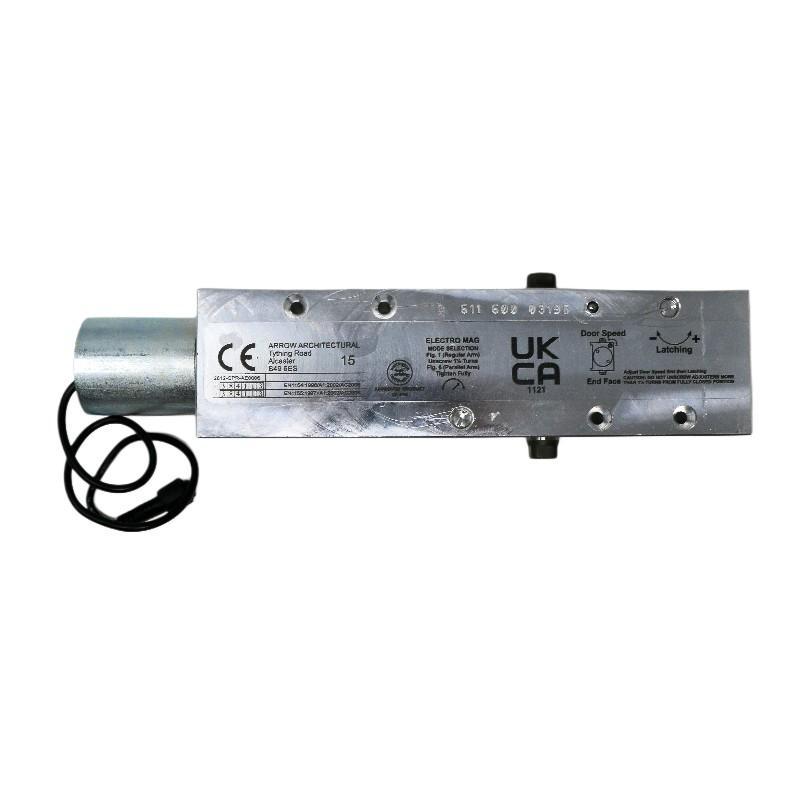 Close Up Of The Body Of The Arrow 624EM Electromagnetic Door Closer Close Up Of The Body Of The Arrow 624EM Electromagnetic Door Closer