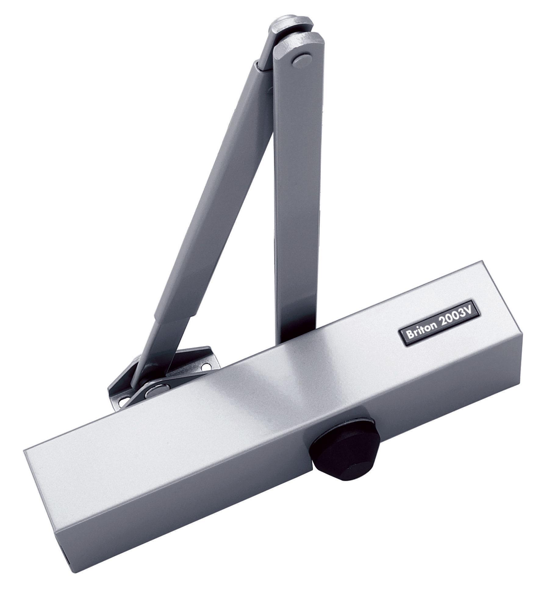 Briton 2003V Overhead Door Closer | Silver | Size 2-4