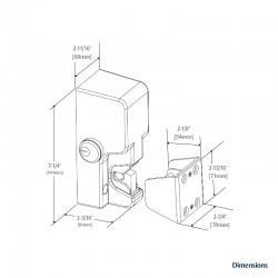 Dimensions For The Securitron GL1 Gate Lock