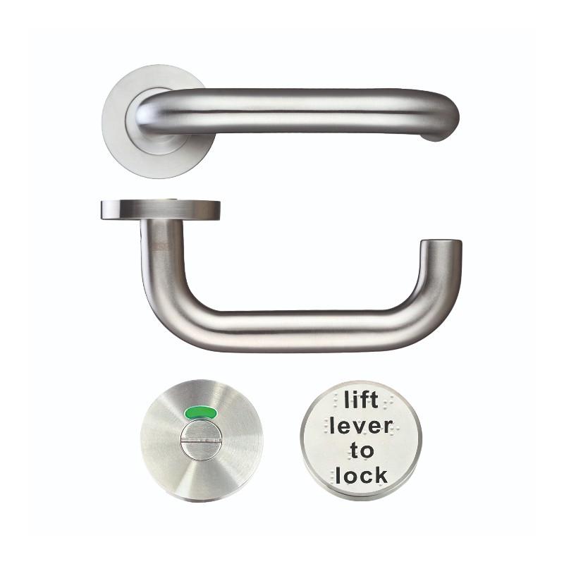 ZOO ZCS030LL Lift To Lock Return to Door Handle Set In Satin Stainless