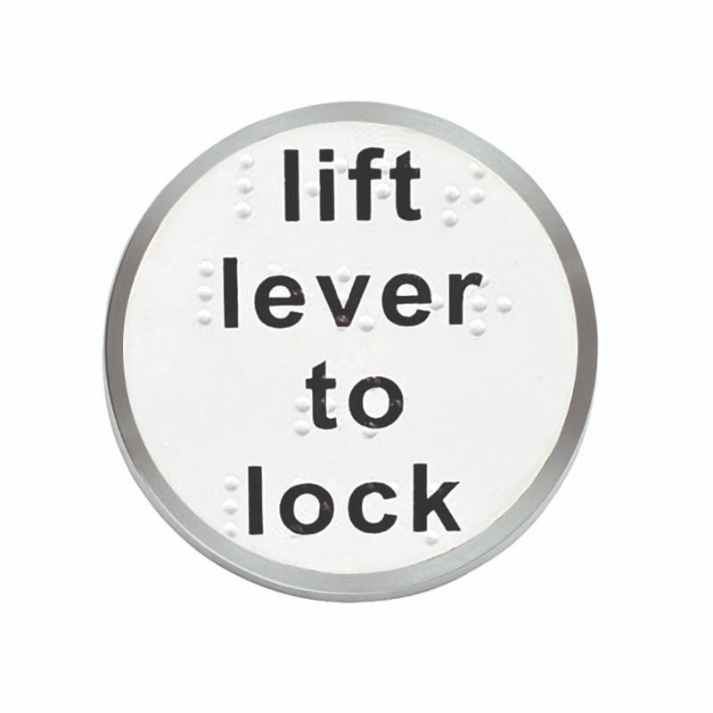 ZOO ZCS030LL Escutcheon With High Contrast Text And Braille