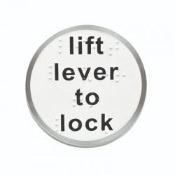 ZOO Lift To Lock Set Escutcheon With High Contrast Text And Braille