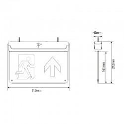 Dimensions For The Emergency Light Exit Blade