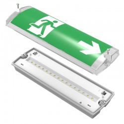 Bulkhead Emergency Light With Exit Sign