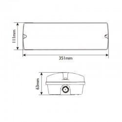 Dimensions For The Bulkhead Emergency Light