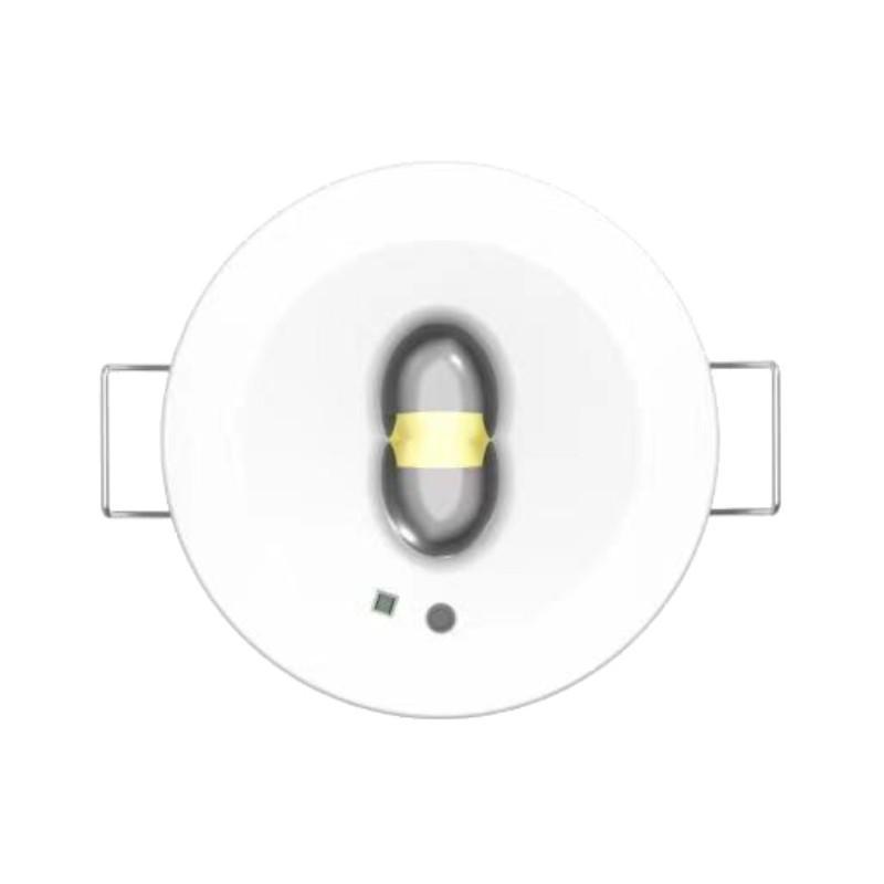 Emergency Downlight With Corridor Lens In White