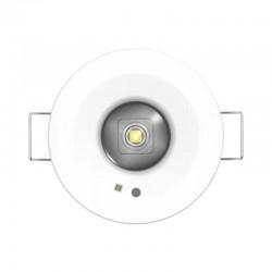Emergency Downlight With Open Area Lens In White