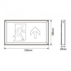 Dimensions For The Self Test Emergency Light Exit Sign Box
