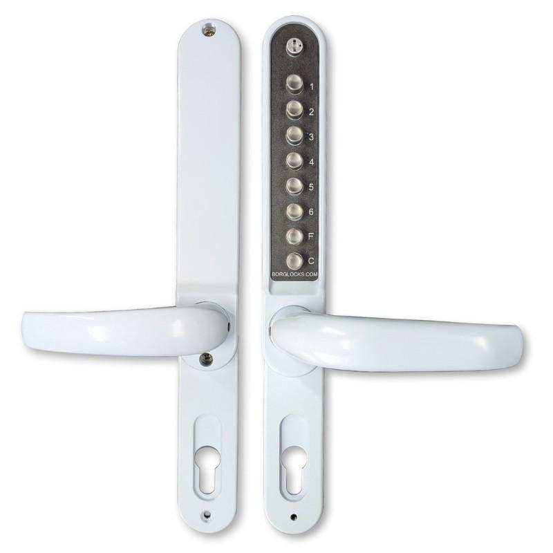 BORG BL6100 ECP Digital Door Lock - White Front and Back