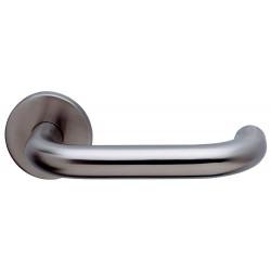 ARRONE 19mm dia. Satin Stainless Steel Safety Lever on Sprung Round Rose