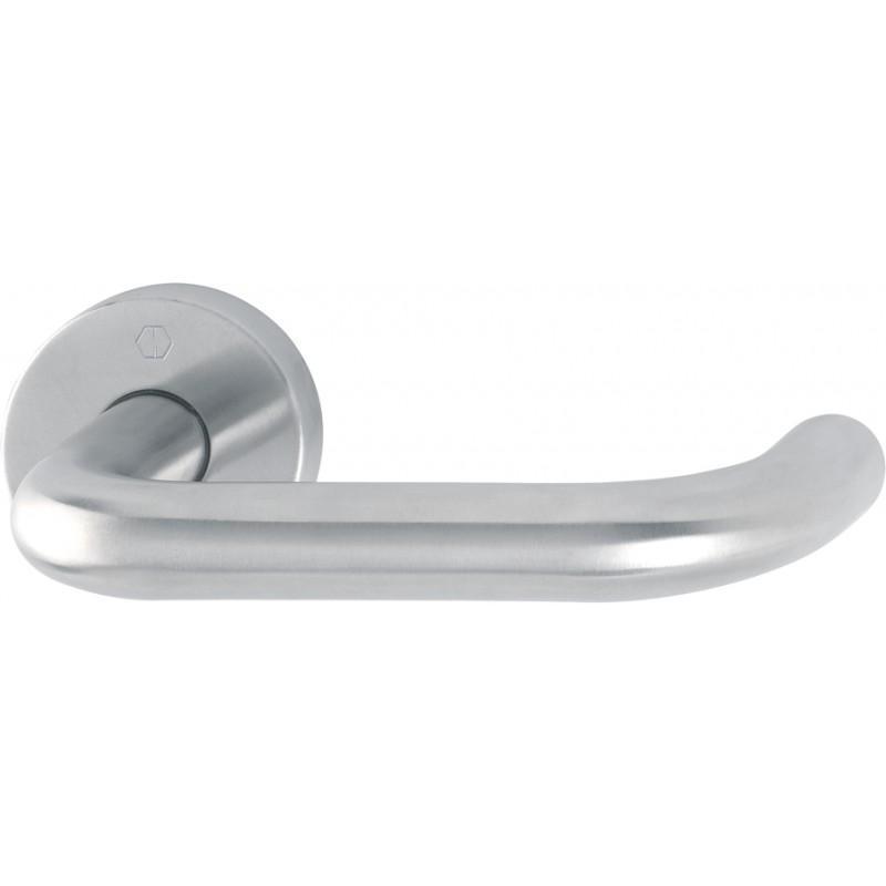 ARRONE 19mm dia. Satin Stainless Steel Grade 316 Lever on Sprung Round Rose - Grade 3