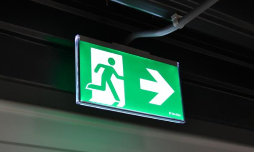 Blade Emergency Light With Directional Sign