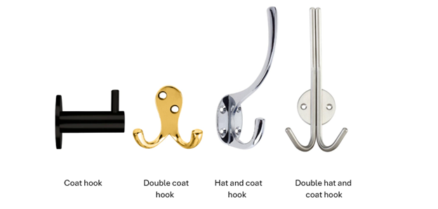 Coat and hat hooks