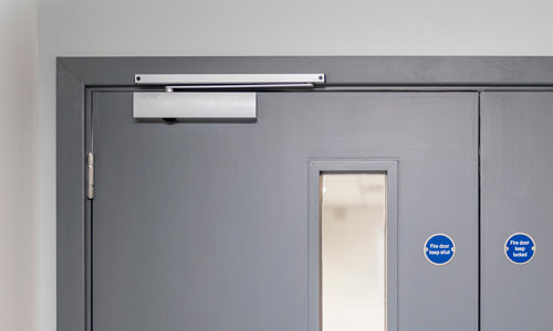 Fire door with door closer