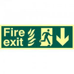 Fire Exit Green rectangle sign