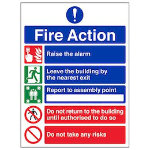 Fire notice sign
