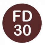 Brown FD30 identification sign