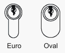 Euro and oval cylinder line drawing