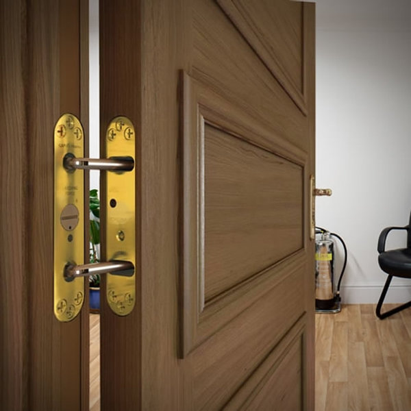 Powermatic door closer in timber door